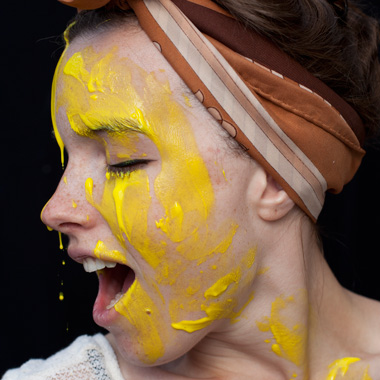 Jessi Denison paint headshot for Juniata Colleg Theatre